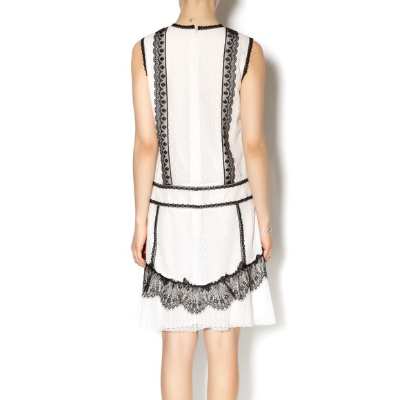 Anna Sui Embroidered Lace Eyelash Embellished Dress Size  8 - Picture 3 of 15